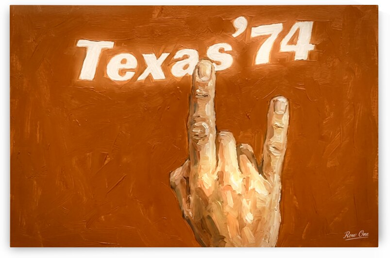 1974 Texas Longhorns Art Remix by Row One Brand