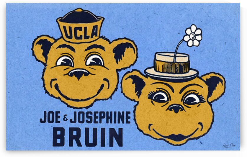 Vintage UCLA Bruins Couple Art by Row One Brand