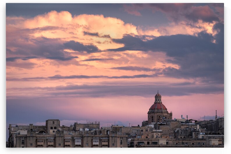 Last Light Over Valletta by Dave Bowman