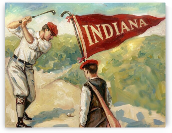 Early 1900s Indiana Golf Art by Row One Brand