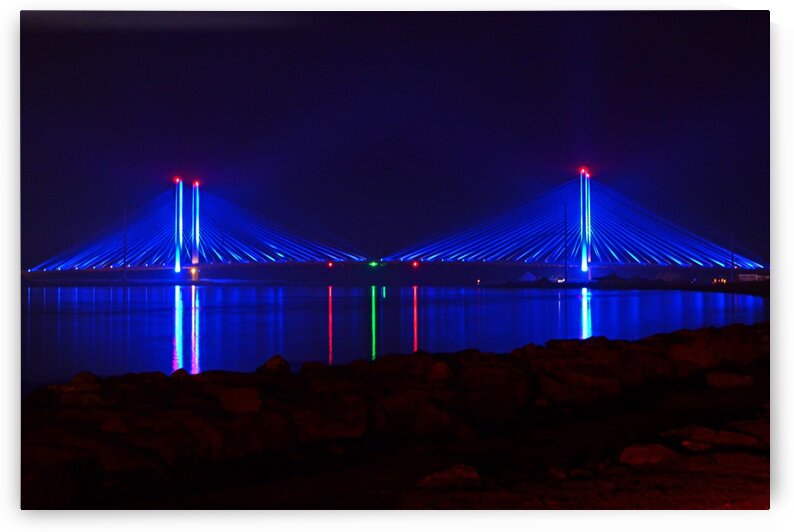 Indian River Bridge After Dark by Bill Swartwout Photography
