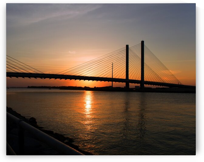 Indian River Bridge Sunset Reflections by Bill Swartwout Photography