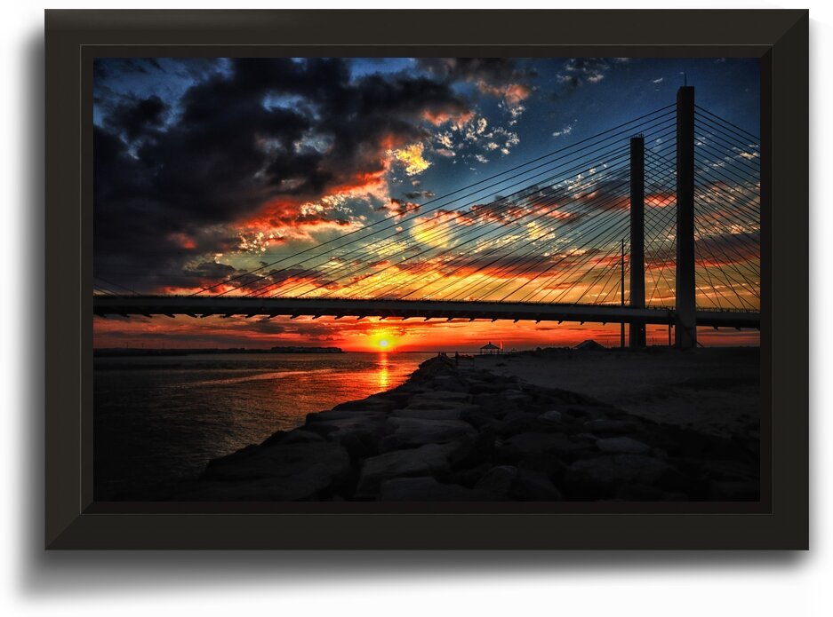Sunset Bridge at Indian River Inlet by Bill Swartwout Photography