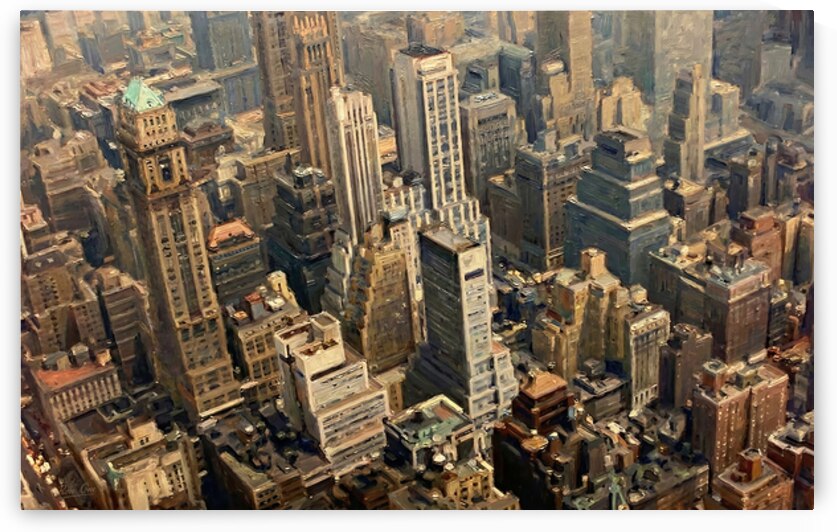 1970s New York City Skyline by Row One Brand