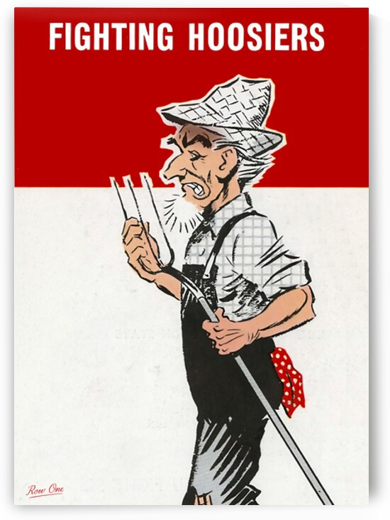 1960s Indiana Fighting Hoosiers Art Remix by Row One Brand