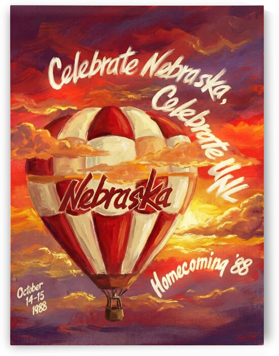 1988 Nebraska UNL Homecoming Balloon Art Remix by Row One Brand