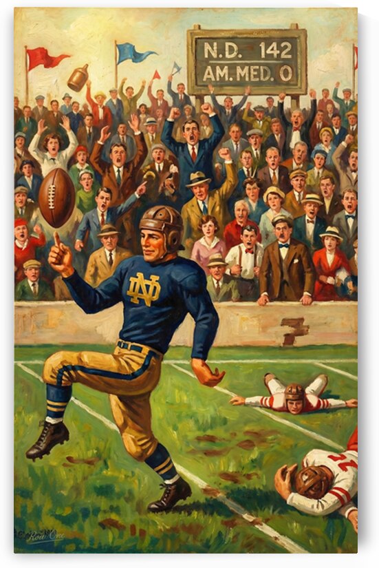 1905 Notre Dame Football Art Remix by Row One Brand