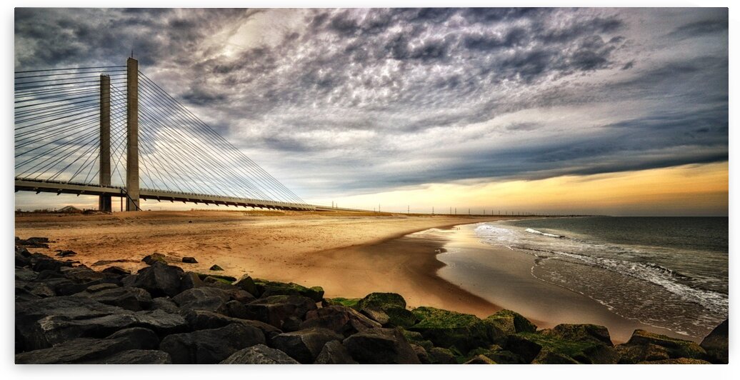 North Beach at Indian River Inlet and Bridge by Bill Swartwout Photography