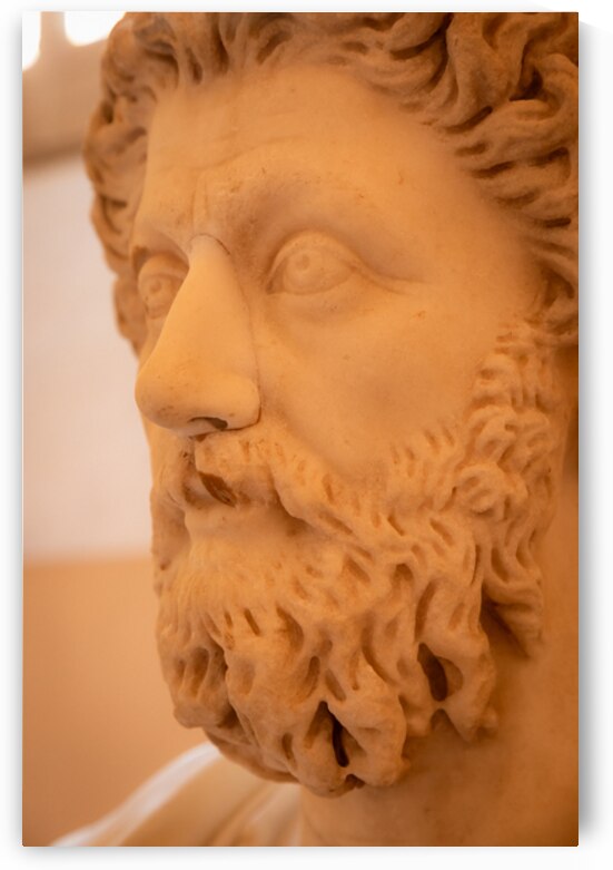 Marcus Aurelius Marble Bust in Naples Archaeological Museum by Paolo Modena