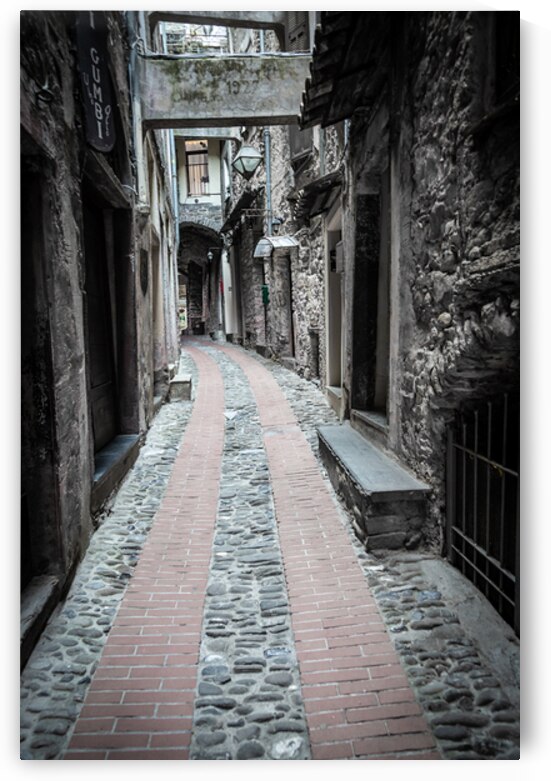 Ancient Carrugio Alley in the Medieval Village of Dolceacqua Ita by Paolo Modena