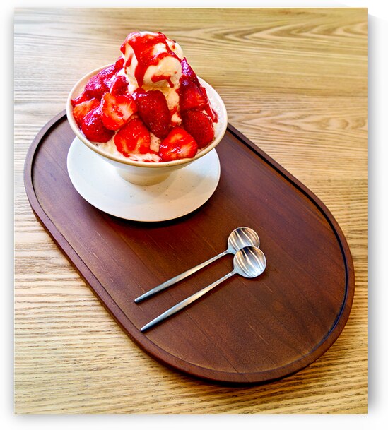Strawberry bingsoo desert. Diary ice cream with strawberries by ImageNet