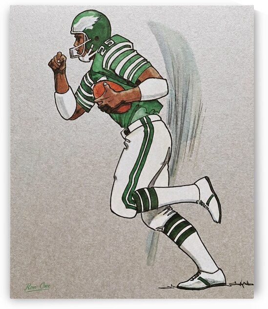 1975 Philadelphia Eagles Football Art Remix by Row One Brand