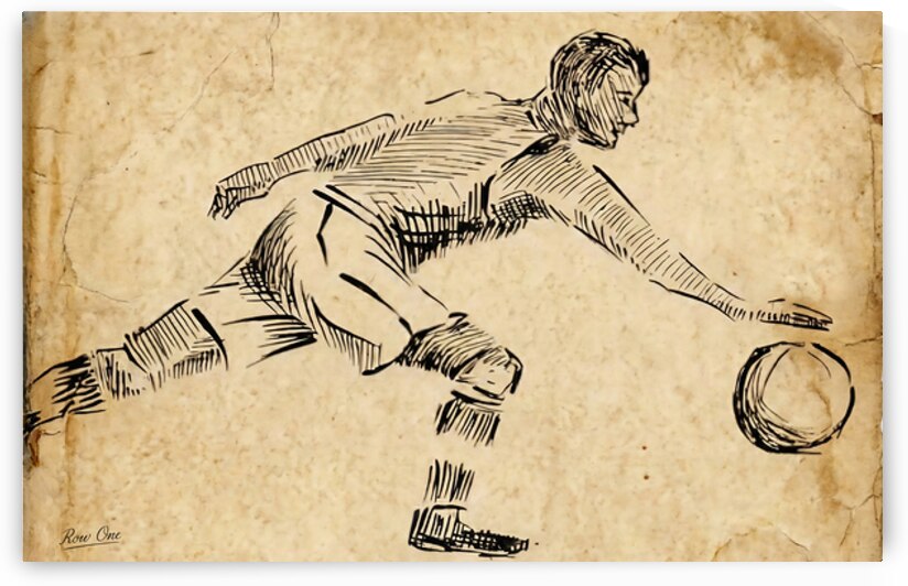 1912 Basketball Player Art by Row One Brand