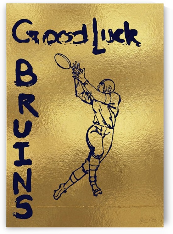 1970s Good Luck Bruins UCLA Football Art by Row One Brand