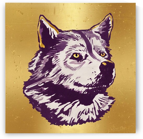 1940s Washington Husky Art Remix by Row One Brand