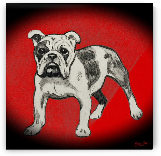 1930s Georgia Bulldog Art Remix by Row One Brand