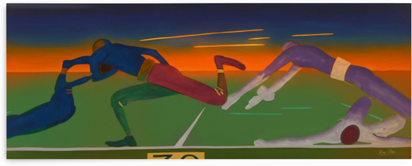 1930s Art Decor Football Runner by Row One Brand