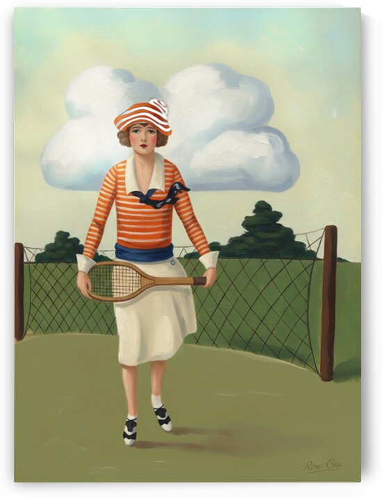 1920s Tennessee Tennis Player Art by Row One Brand