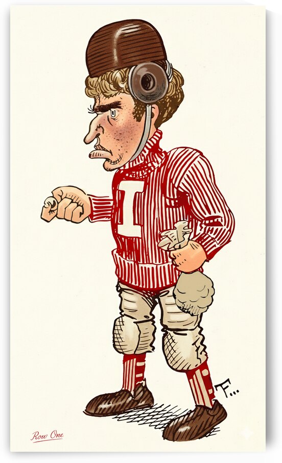Early 1900s Indiana Hoosiers Quarterback Art by Row One Brand