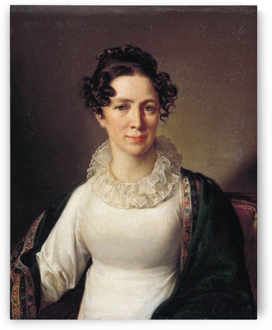 Portrait of a woman with brown eyes by Vasily Tropinin