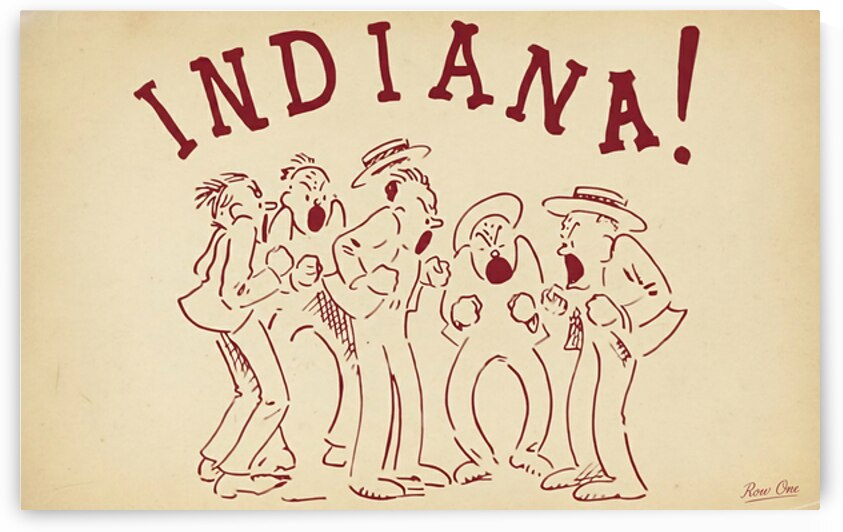 Early 1900s Indiana Fans Art by Row One Brand