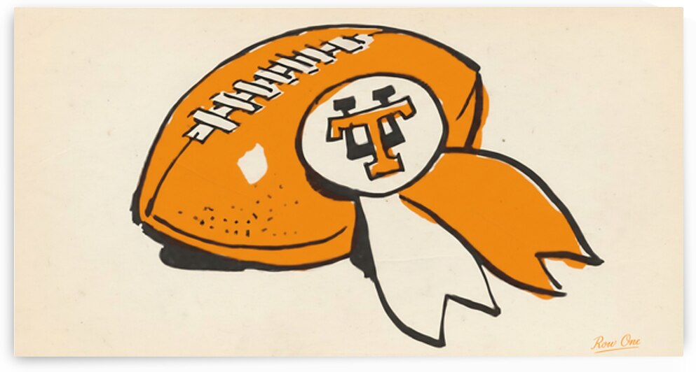 1970s Tennessee Vols Football Art by Row One Brand