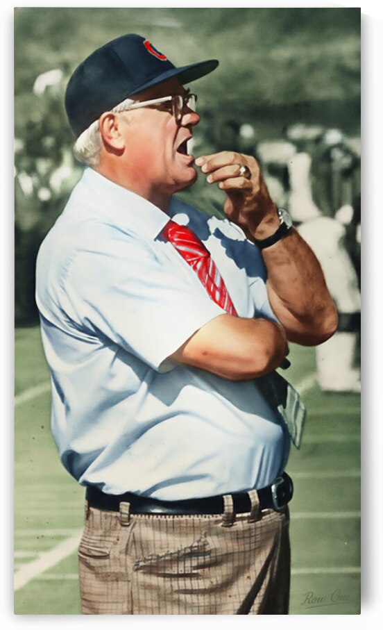 1973 Ohio State Woody Hayes Football Art by Row One Brand