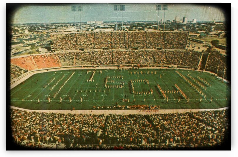 1970s Texas Tech Clifford B and Audrey Jones Stadium Viewfinder by Row One Brand