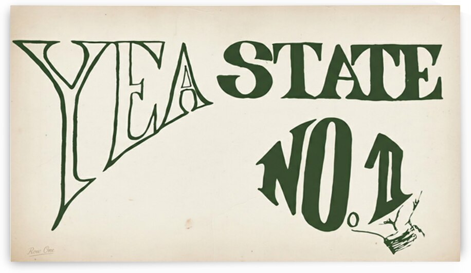 1966 Michigan State Number 1 Art by Row One Brand