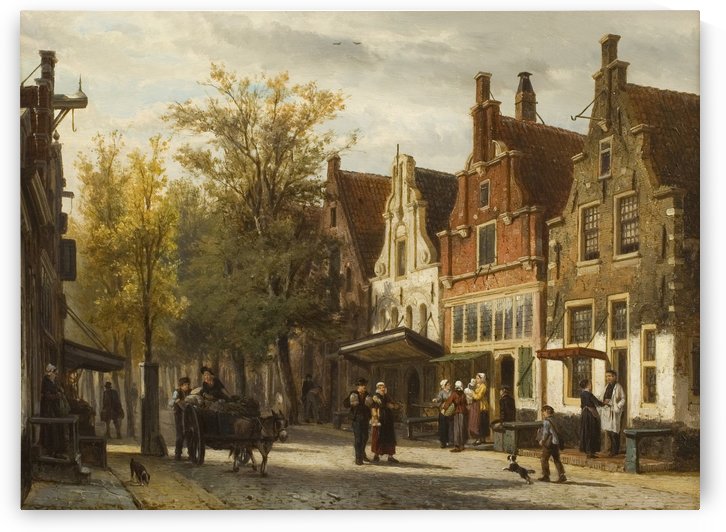 View of the Westerstraat by Cornelis Springer