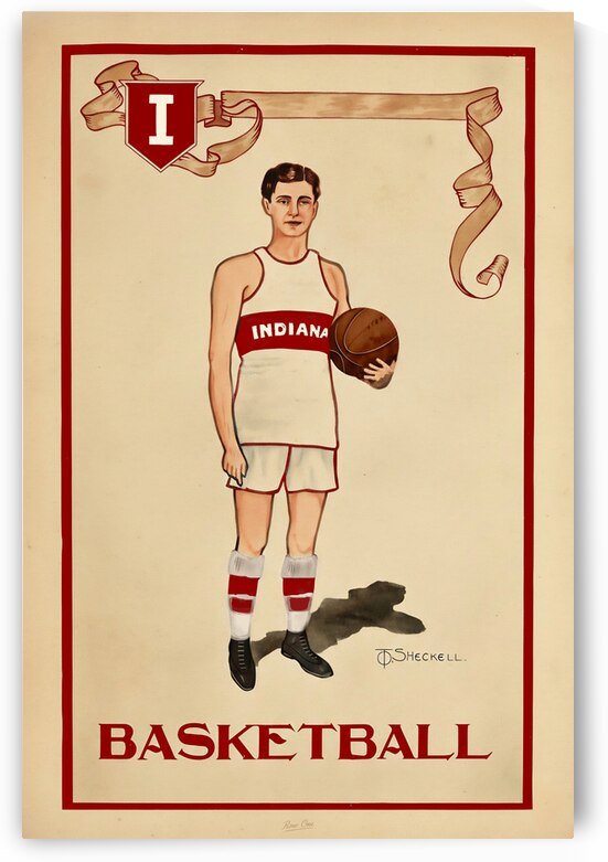 Early 1900s Indiana Hoosiers Basketball Player by Row One Brand