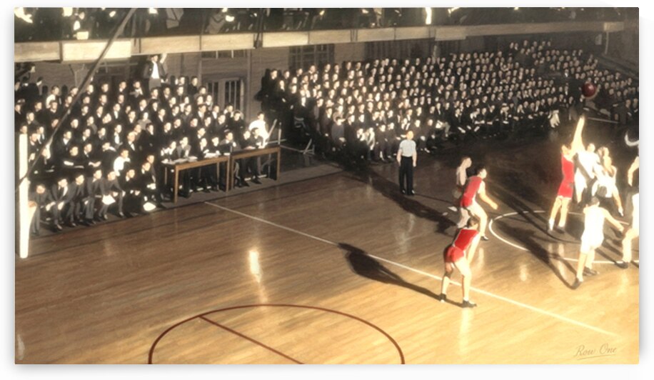 1930s Iowa State vs. Oklahoma Basketball Art by Row One Brand