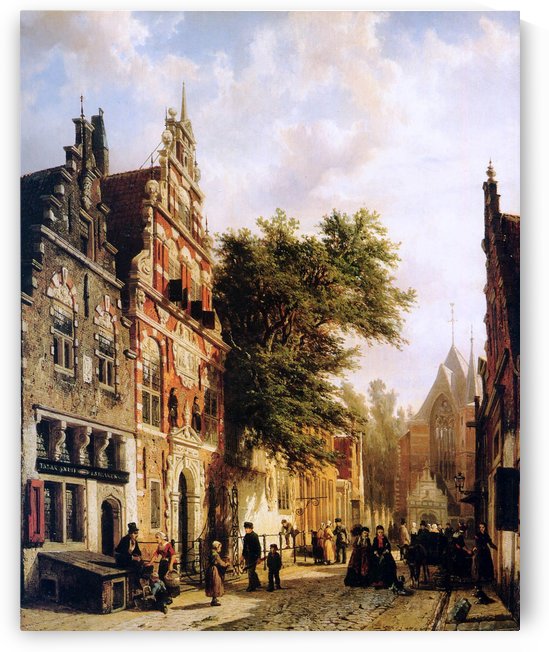Weeshuis in Enkhuizen by Cornelis Springer