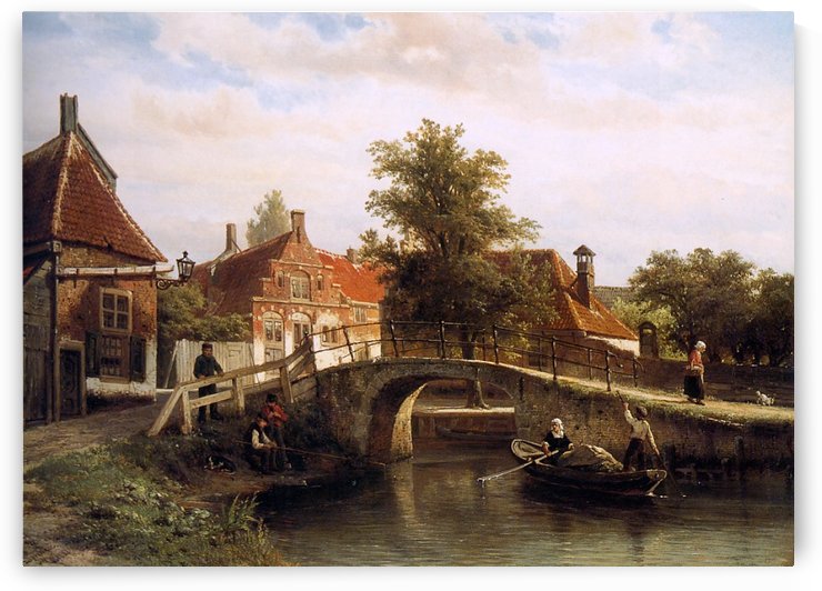 Along The Canal by Cornelis Springer