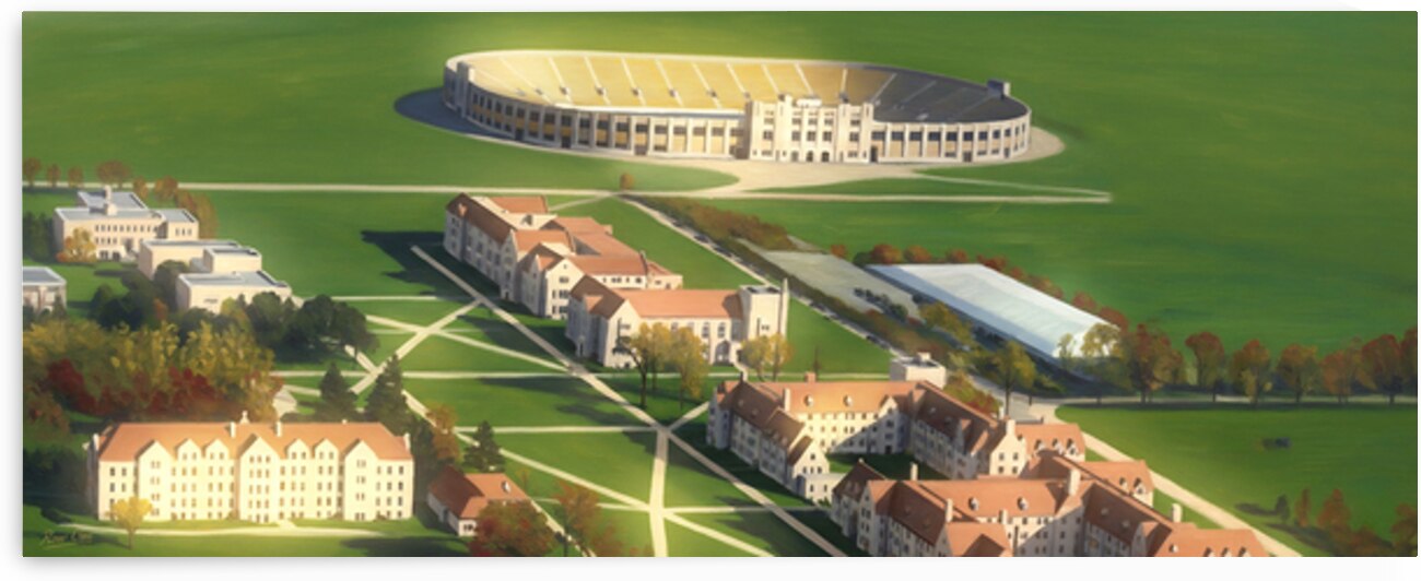 1930s Notre Dame Stadium Painting by Row One Brand