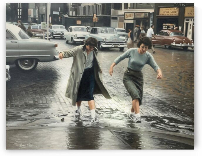 1950s Athens Ohio Rainy Day by Row One Brand