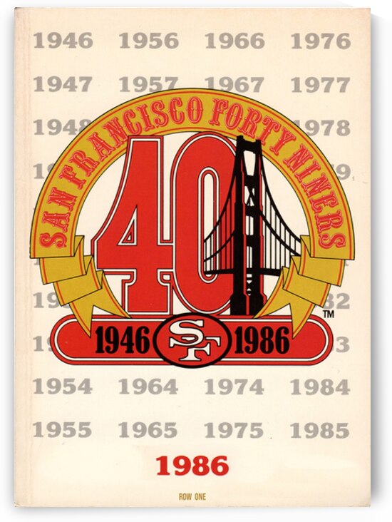 1986 Forty Niners Art by Row One Brand