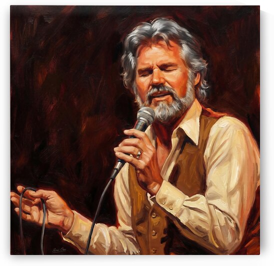 1980s Kenny Rogers Concert Art by Row One Brand