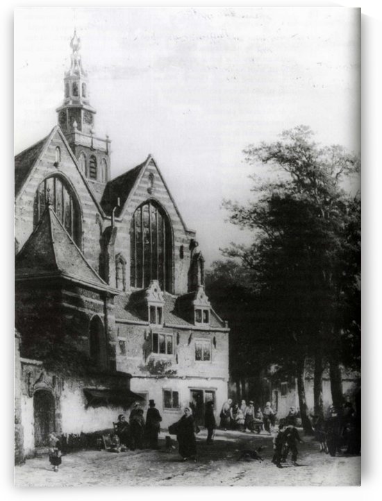 Janskerk (Gouda) by Cornelis Springer