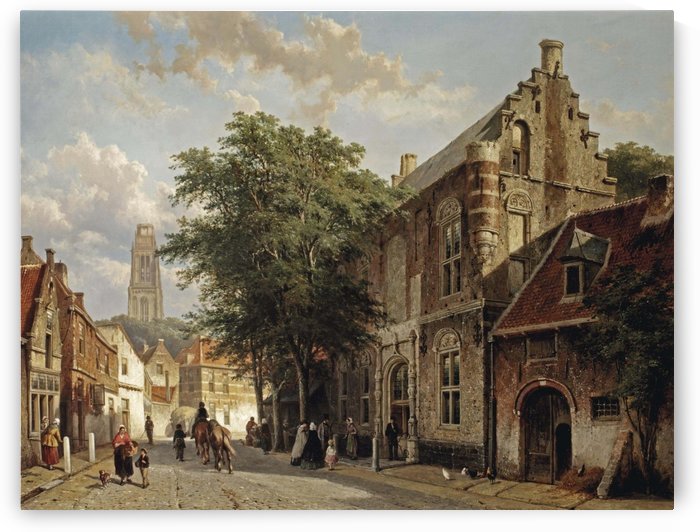 The house of Maarten van Rossum in Zaltbommel by Cornelis Springer