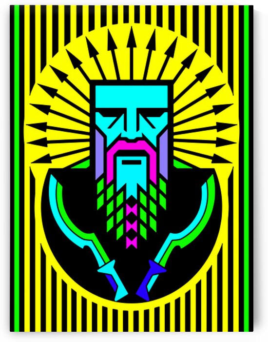 Vibrant Mesopotamian Warrior by Sumer Paintings