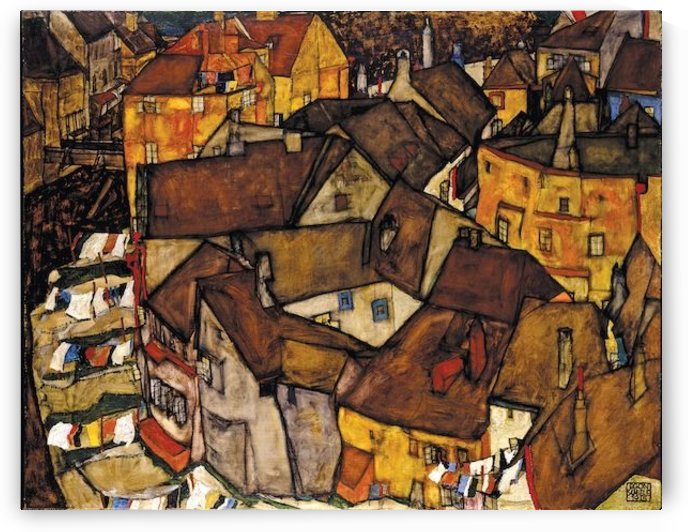Egon Schiele - Crescent of Houses by Egon Schiele