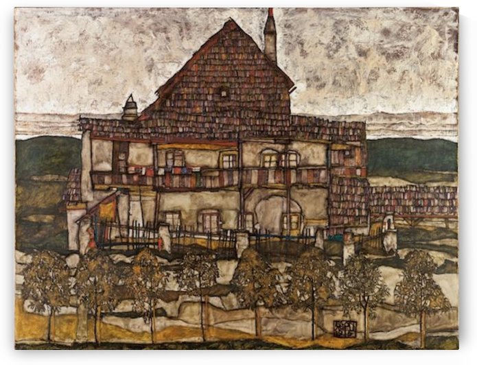 Egon Schiele - House with Shingle Roof by Egon Schiele