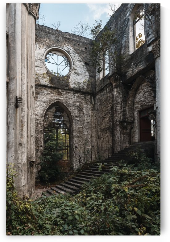 Abandoned Church Overgrown Footsteps by Steve Ronin
