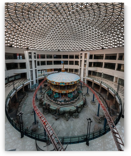 Abandoned Carousel Inside Dead Mall by Steve Ronin