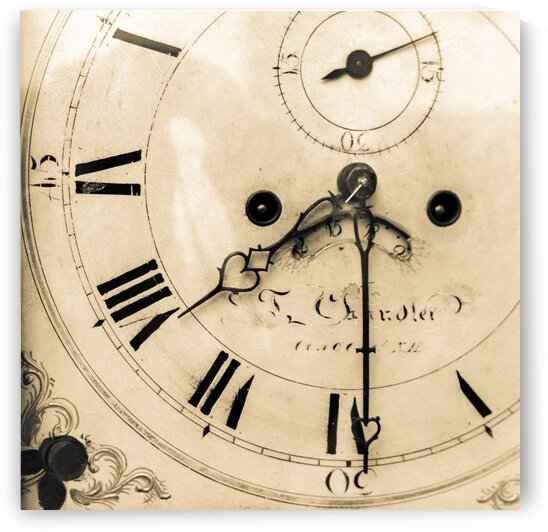 Antique Grandfather Clockface by Dave Therrien