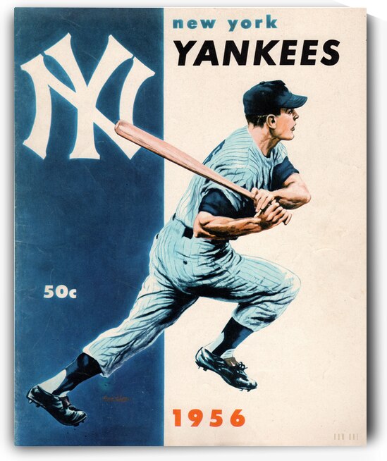 1956 New York Yankees Cover Art by Row One Brand