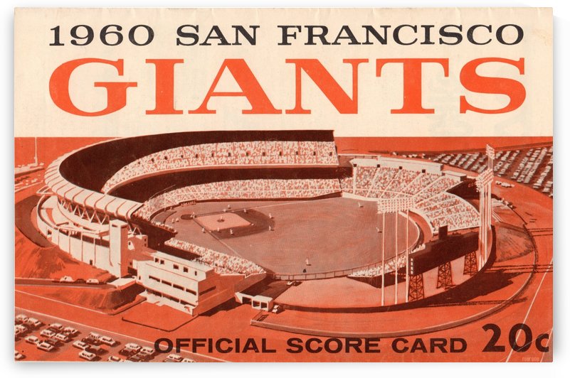 1960 San Francisco Giants Candlestick Park Art by Row One Brand