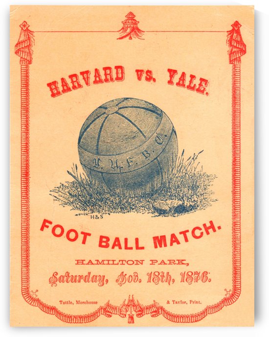 1876 Harvard vs. Yale Football Program Wall Art by Row One Brand