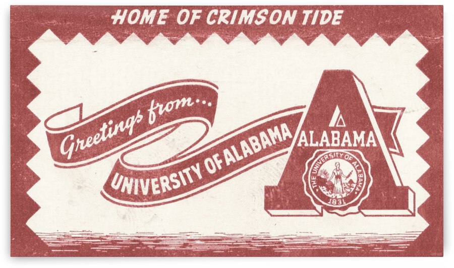 Vintage University of Alabama Art  by Row One Brand